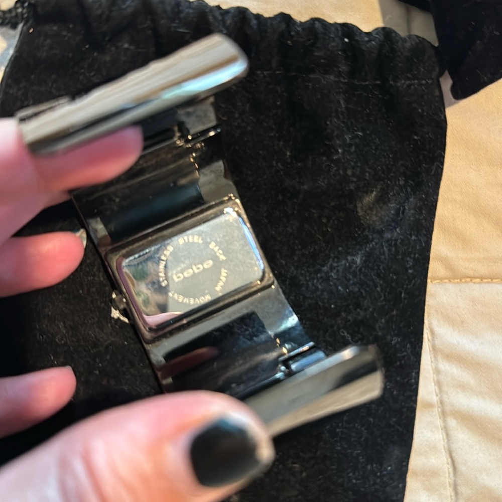 Bebe Rhinestone Cuff Watch - Picture 3 of 4